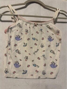 Youth Sleeveless Printed Tank Top with Adjustable Straps